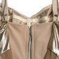 Dolce & Gabbana Metallic Gold Crystal Embellished Gown Dress