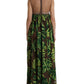 Dolce & Gabbana Green Banana Leaf Sleeveless Long Maxi Dress