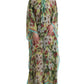 Dolce & Gabbana Multicolor Floral Silk Kaftan Maxi Dress