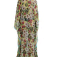 Dolce & Gabbana Multicolor Floral Silk Kaftan Maxi Dress