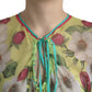 Dolce & Gabbana Multicolor Floral Silk Kaftan Maxi Dress