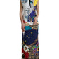 Dolce & Gabbana Multicolor Patchwork Sheath Long Gown Dress