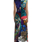 Dolce & Gabbana Multicolor Patchwork Sheath Long Gown Dress