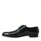 Dolce & Gabbana Black Leather Lace Up Men Dress Derby Shoes