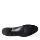 Dolce & Gabbana Black Leather Lace Up Men Dress Derby Shoes
