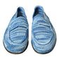 Dolce & Gabbana Blue Raffia Slip On Loafers Casual Shoes