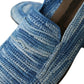 Dolce & Gabbana Blue Raffia Slip On Loafers Casual Shoes