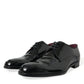 Dolce & Gabbana Black Calfskin Leather Derby Dress Shoes