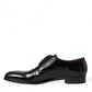Dolce & Gabbana Black Calfskin Leather Derby Dress Shoes