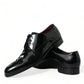 Dolce & Gabbana Black Calfskin Leather Derby Dress Shoes