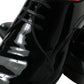 Dolce & Gabbana Black Calfskin Leather Derby Dress Shoes
