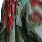 Dolce & Gabbana Blue Floral Print Tiered Long Maxi Dress