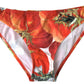 Dolce & Gabbana Orange Pumpkin Beachwear Bikini Bottom Swimwear