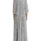 Dolce & Gabbana White Polka Dot A-line Pleated Maxi Dress
