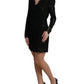 Dolce & Gabbana Black Bodycon Lace Cotton Sheath Mini Dress