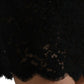 Dolce & Gabbana Black Bodycon Lace Cotton Sheath Mini Dress