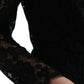 Dolce & Gabbana Black Lace Crystal Embellished Sheath Dress