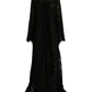 Dolce & Gabbana Black Lace Crystal Embellished Shift Dress