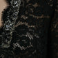 Dolce & Gabbana Black Lace Crystal Embellished Shift Dress