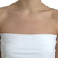 Dolce & Gabbana White Nylon Strapless Bodycon Jumpsuit Dress