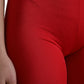 Dolce & Gabbana Red Nylon Stretch Slim Leggings Pants