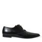 Dolce & Gabbana Black Leather Lace Up Formal Derby Dress Shoes