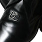 Dolce & Gabbana Black Leather Lace Up Formal Derby Dress Shoes