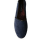 Dolce & Gabbana Blue Leather Suede Slip On Espadrille Shoes