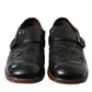 Dolce & Gabbana Black Leather Strap Mocassin Dress Shoes