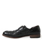 Dolce & Gabbana Black Leather Strap Mocassin Dress Shoes