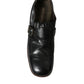 Dolce & Gabbana Black Leather Strap Mocassin Dress Shoes
