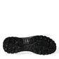 Dolce & Gabbana Black Embossed Metallic Rubber Boots Shoes