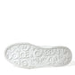 Dolce & Gabbana White Black Patch Portofino Sneakers Shoes