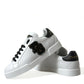 Dolce & Gabbana White Black Patch Portofino Sneakers Shoes