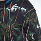 Dolce & Gabbana Black Palm Tree Cotton Full Zip Sweatshirt