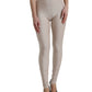 Dolce & Gabbana Beige Nylon Stretch Slim Leggings Pants