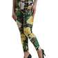 Dolce & Gabbana Multicolor Floral High Waist Leggings Pants