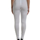 Dolce & Gabbana White Nylon Stretch Slim Leggings Pants