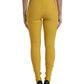 Dolce & Gabbana Yellow Nylon Stretch Leggings Pants