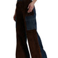 Dolce & Gabbana Brown Corduroy Cargo Denim Wide Leg Jeans