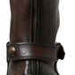 Dolce & Gabbana Brown Leather Midcalf Mens Boots