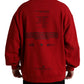 Dolce & Gabbana Red Logo Print Crew Neck Pullover Sweater