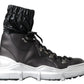 Dolce & Gabbana Black Nylon Galileo High Top Sneakers Shoes