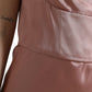 Dolce & Gabbana Pink Silk Spaghetti Straps Long Gown Dress
