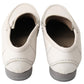 Dolce & Gabbana Light Gray Leather Loafer Slip On Mocassin Shoes