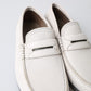 Dolce & Gabbana Light Gray Leather Loafer Slip On Mocassin Shoes