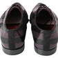 Dolce & Gabbana Black Bordeaux Sequin Chevron Men Derby Shoes