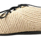 Dolce & Gabbana Beige Woven Lace Up Casual Derby Shoes