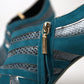 Dolce & Gabbana Blue Teal Snakeskin Peep Toe Ankle Booties Shoes