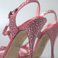 Dolce & Gabbana Pink Crystal Ankle Strap Shoes Sandals